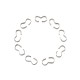 鉄のクイックリンクコネクター  チェーンパーツ  ナンバー3形の留め金  銀色のメッキ  7.5~8x4x1~2mm IFIN-TA0001-06S-1