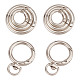 16шт 4 стиля сплава пружинное кольцо ворот FIND-DR0001-69P-1
