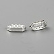 Hexagon Silver Color Plated Brass Middle East Rhinestone Bridge Spacers X-RSB021NF-2-2