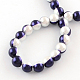 Two Tone Spray Painted Glass Pearl Beads Strands DGLA-R050-10mm-46-2