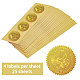 CHGCRAFT 100Pcs Gold Foil Certificate Seals Eagle Gold Foil Embossed Stickers Embossed Certificate Seals Self Adhesive Foil Embossed Stickers for Envelope Invitation Letter Graduation DIY-WH0211-374-3