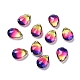 Cabochons strass en verre transparent tricolore EGLA-L022B-08-1
