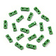 2穴ベーキングペイントガラスシードビーズ  長方形  グリーン  4.5~5x2x1~1.5mm  穴：0.5~0.8mm SEED-S023-17A-01-1