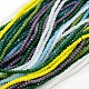 Opaque Solid Color Crystal Glass Faceted Rondelle Beads Strands GLAA-F025-A-1