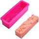 Moules à savon en silicone ahandmaker avec motif rose DIY-WH0177-92-1