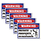 Autocollants imperméables de panneau d'avertissement de pvc DIY-WH0237-008-1