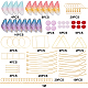 SUNNYCLUE 1 Box DIY Make 10 Pairs Wings Beads Earring Making Kit Including Butterfly Wing Resin Pendants Geometric Linking Rings Glass Beads for Women Adults DIY Earring Jewellery Making DIY-SC0017-93-2