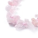 Braccialetti di perline intrecciati in perle di quarzo rosa naturale regolabili BJEW-JB04392-01-2