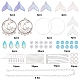 Sunnyclue 131 pièces pendentifs queue de sirène en acétate de cellulose (résine) DIY-SC0016-44-2