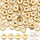 Beebeecraft 100Pcs/Box 6mm Flat Round Spacer Beads 24K Gold Plated Donut Spacer Beads Flat Round Disc Loose Jewelry Making Beads for Bracelet Necklace Crafts KK-BBC0002-68-1