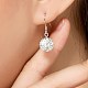 Boucles d'oreilles rondes en perles de strass pour fille femmes EJEW-BB46359-C-4