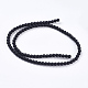 Chapelets de perle en pierre noire synthétique X-G-R345-4mm-38-1-2