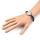 Natural Lava Rock Bracelets Watches BJEW-JB03768-5