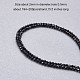Pandahall Elite 2 Stränge 15.5 Zoll facettierte natürliche schwarze Spinell runde Perlen Stränge G-PH0034-13-2