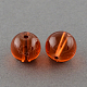ドローベンチクリアガラスビーズ連売り  スプレー塗装  ラウンド  チョコレート  4mm  穴：1.1~1.3mm  31.4インチ GLAD-Q012-4mm-13-1