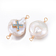 Conectores de eslabones de perlas naturales PEAR-E013-13E-1