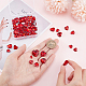 FINGERINSPIRE 78 Pcs Pointed Back Rhinestone 6 Sizes Glass Rhinestones Gems Red Heart Shape Crystal Jewels Embelishments with Silver Plated Back Glass Diamante Faceted Stone for Craft Jewelry Costume RGLA-FG0001-14-3