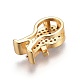 Brass Micro Pave Cubic Zirconia Slide Charms ZIRC-F094-24-RS-3