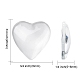 Vetro trasparente cabochon cuore X-GGLA-R021-20mm-2