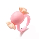 Cartoon Opaque Resin Open Cuff Ring for Child RJEW-K239-23-4