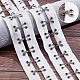 コットンフックとアイテープ  服飾材料  裁縫工芸品の飾り  鉄のフックと目で  ホワイト  25x4.5mm  約3ヤード（2.74m）/カード DIY-WH0308-119B-5