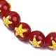 Круглые бусины Lampwork ручной пряди LAMP-R004-01A-3