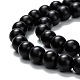 Natural Black Onyx Beads Strands G-Z024-01C-2