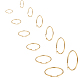 Anello unicraftale 304 orecchini a cerchio in acciaio inox EJEW-UN0001-03G-1