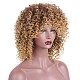 爆発的なヘッドウィッグ  アフリカのかつら女性の短い巻き毛ふわふわ  高温耐熱繊維のかつら  ゴールデンロッド  13.7インチ（35cm） OHAR-G009-02A-3
