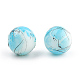Chapelets de perles en verre peint brossé & cuisant GLAA-S176-02-1