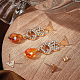 Benecreat 12 Stück echte 18 Karat vergoldete dreieckige Ohrring-Ohrstecker mit Loch und 12 Messing-Ohrmuttern für Damen-Ohrring-Schmuckherstellung KK-BC0008-43-4