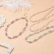 4 pz 4 stile naturale pietre preziose miste chip e collane di perline di perle impostate per le donne NJEW-JN04008-2