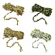 Joyería pandahall 4 paquetes 4 colores cuerda de cáñamo con hoja verde de poliéster OCOR-PJ0001-006-2