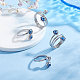 Pandahall elite® 4pcs 4 anelli per polsini in resina stile malocchio RJEW-PH0001-11-4