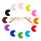 Delorigin 24 paio di supporti per manicotti per occhiali in silicone in 12 colori AJEW-DR0001-19-6