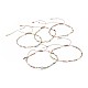 Bracelets réglables de perles tressées avec cordon en nylon X-BJEW-P256-B14-2