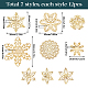 SUNNYCLUE 1 Box 84Pcs Filigree Charms Filigree Findings Gold Filigree Flower Charms Flower Connectors Hollow Chandelier Charm Metal Filigree Embellishments for Jewelry Making DIY Headwear Hairpin FIND-SC0007-01-2