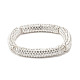 Bling strass en pâte polymère tube incurvé perles bracelet extensible pour les femmes BJEW-JB07490-6