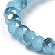Chapelets de perles en rondelles facettées en verre électrolytique EGLA-D020-3x2mm-38-3