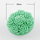 12шт смешанная латунь смолы цветок ювелирных оснастки кнопки X-RESI-S076-M-2