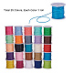 Cordones de hilo de algodón encerado de 18 color. YC-PH0002-15-4