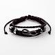 Adjustable Multi-Strand Leather Cord Bracelets BJEW-D423-03-2