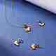 4 pz 2 colori 304 ciondoli pendenti europei in acciaio inossidabile OPDL-SZ0001-06-6
