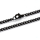 304 de acero inoxidable collares de cadena de cadena del encintado trenzado NJEW-L416-04B-1