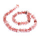 Chapelets de perles aux fraises en quartz naturel G-E569-J09-2