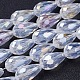 Electroplate Glass Beads Strands EGLA-D015-15x10mm-01-3