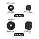 ARRICRAFT 143Pcs 2 Sizes Natural Black Onyx(Dyed & Heated) Beads G-AR0005-03-2