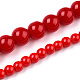 Opaque Solid Color Glass Beads Strands GLAA-T032-P8mm-04-4