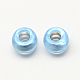 Feuille d'argent acryliques perles européennes MACR-Q156-01-2