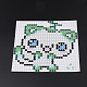ヒューズビーズ：DIYメルティビーズは、ビーズセットを融合  ABCプラスチックペグボード  模様ペーパー  アイロン紙  猫の模様  正方形  カラフル  14.7x14.7cm DIY-S033-022-3